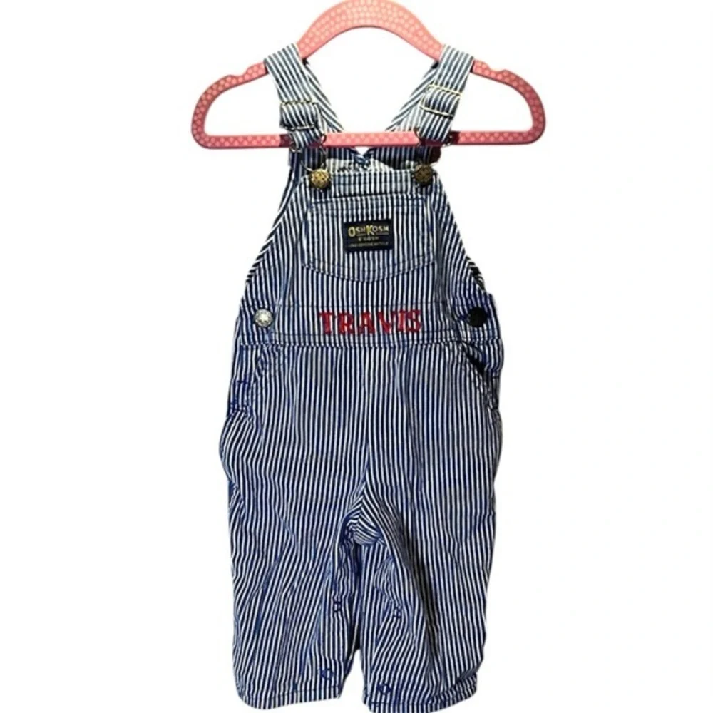 Oshkosh B’Gosh Vintage Made In USA Railroad Conductor Overalls 12 Months